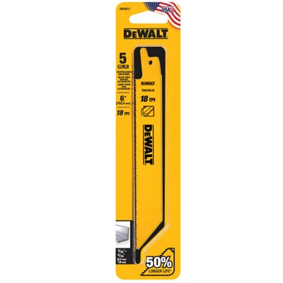 Bộ lưỡi cưa kiếm cắt kim loại 6" DeWALT DW4811 (hộp 5 lưỡi)