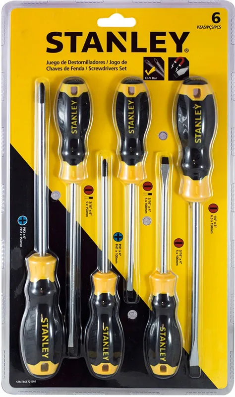 Bộ tuốc nơ vít 6 chi tiết Stanley STMT66672