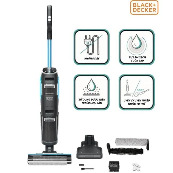 Máy hút bụi lau sàn thông minh không dây BLACK+DECKER BXUVXA02
