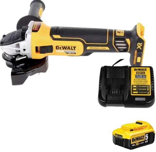 Máy mài cầm tay DeWALT DCG405P1 18V/BL( kèm 1 pin 5.0Ah+ sạc)