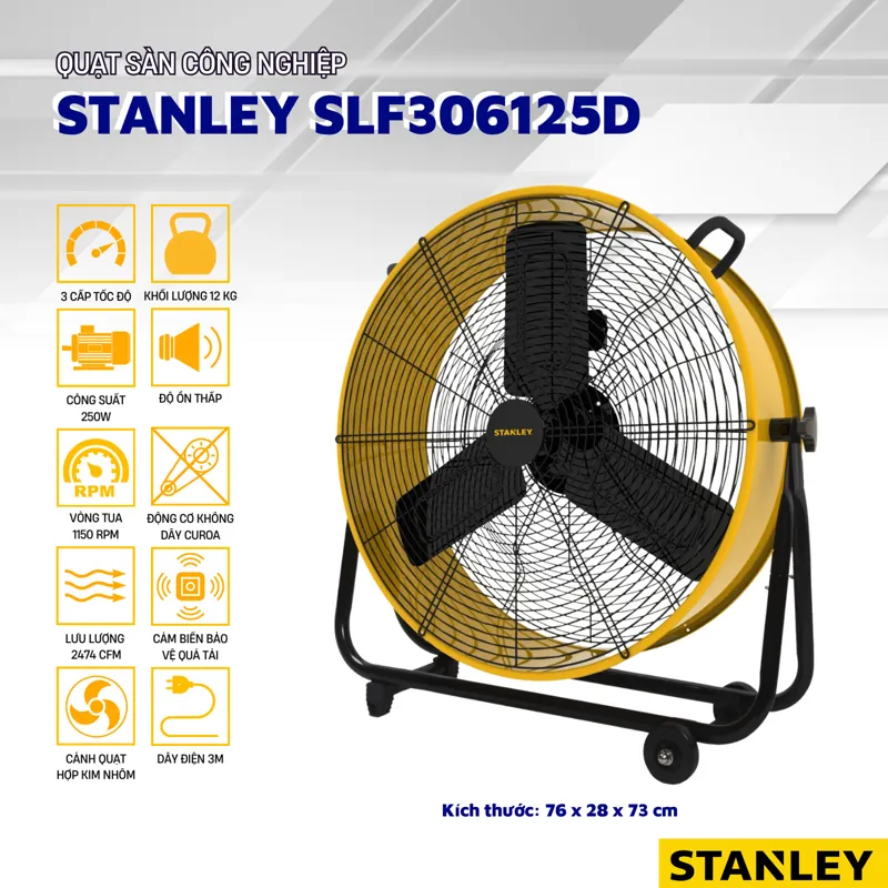 QUẠT CÔNG NGHIỆP STANLEY 24 SLF306125D